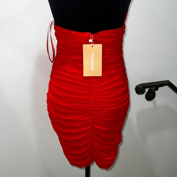 Thats So Fetch Red Mink Mini Dress - Picture 7 of 12